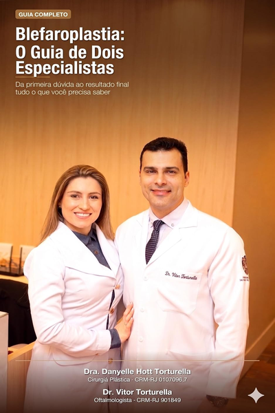 Capa do ebook Blefaroplastia — Guia Completo de Dois Especialistas, por Dra. Danyelle Hott e Dr. Vitor Torturella