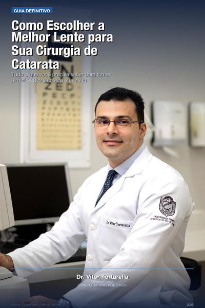 Capa do ebook Como Escolher a Melhor Lente para Catarata, por Dr. Vitor Torturella