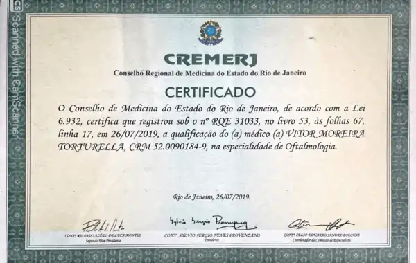 Certificado médico especialista lentes para catarata rj